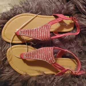 Pink Sandals with rhinestones